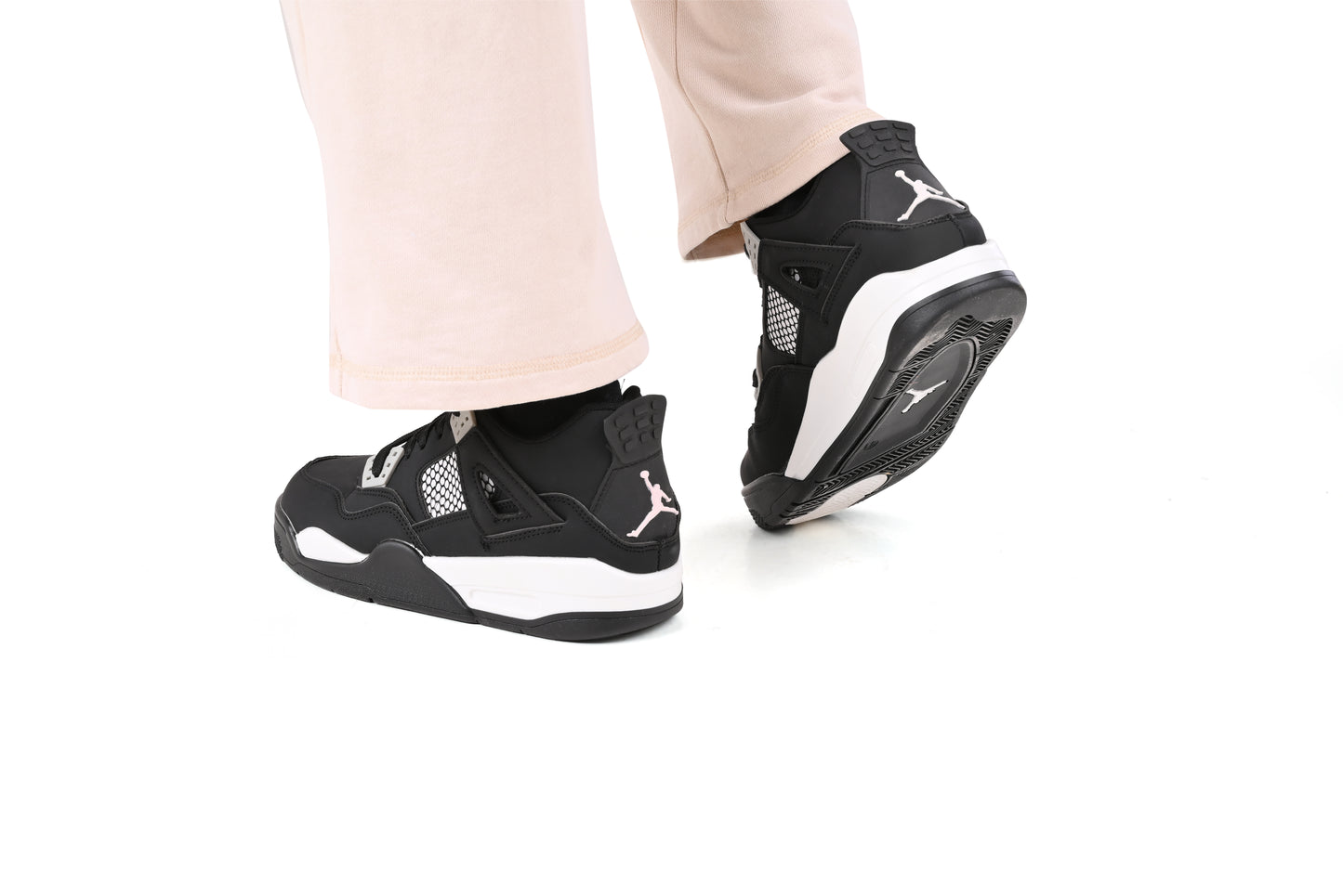 Jordan 4 Retro Black & White Sneakers