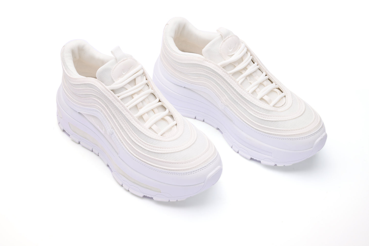 Nike Air Max 97 Style Unisex White Sneakers – Full White