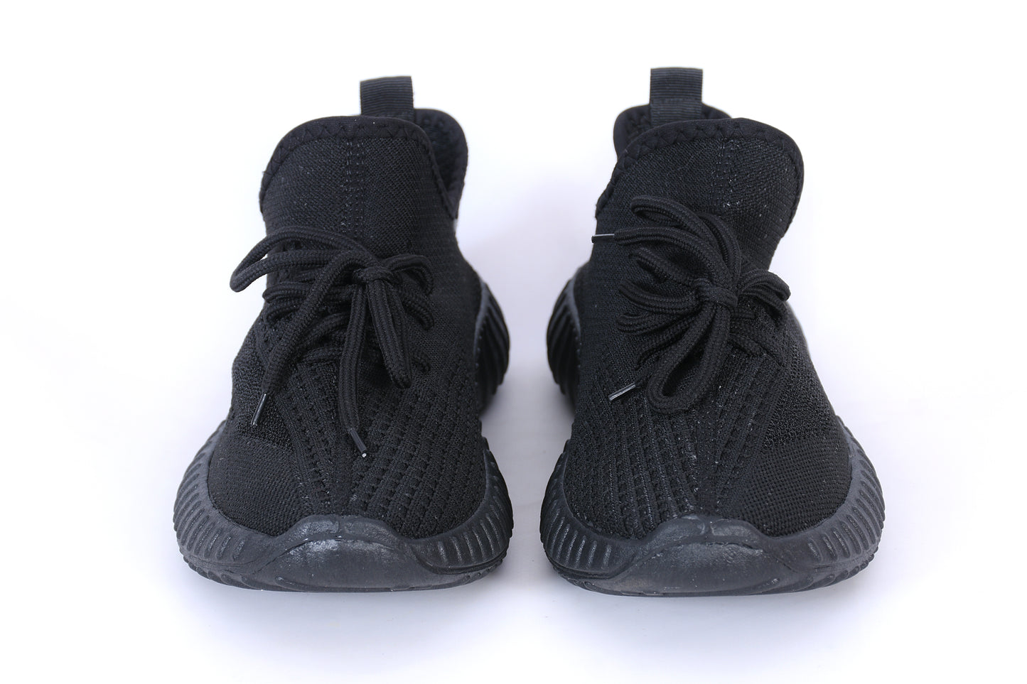 Black Knit Slip-On Sneakers