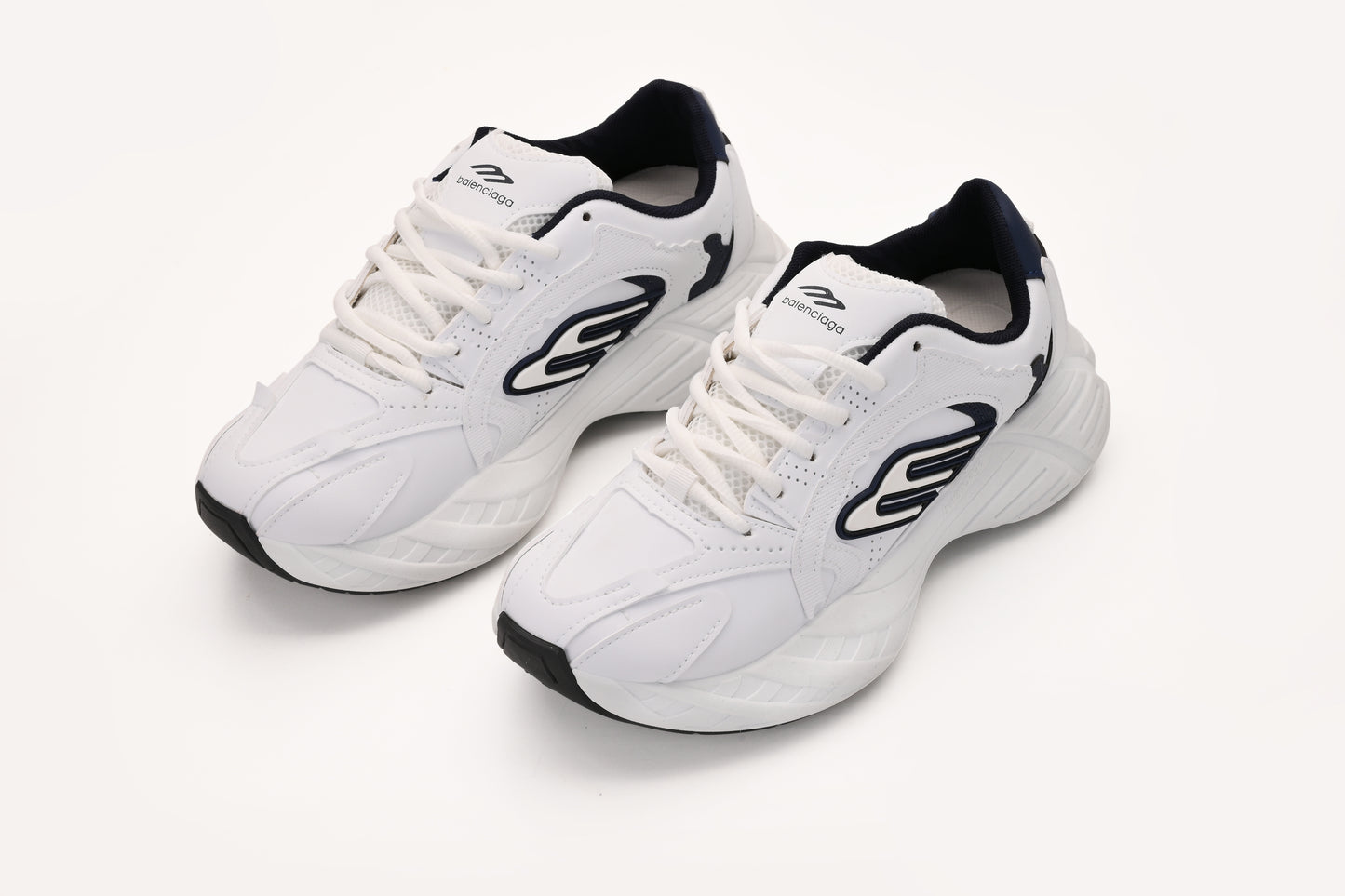 Balenciaga Style Chunky Sneakers – White/Navy