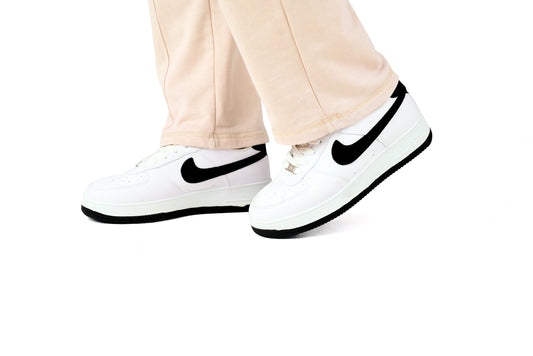 Nike Air Force 1 White & Black Sneakers | Men’s Casual Classic Shoes