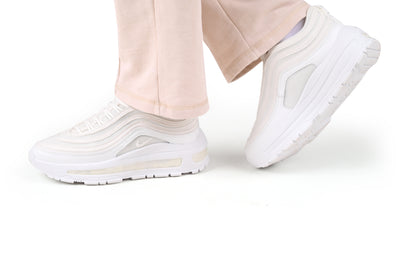 Nike Air Max 97 Style Unisex White Sneakers – Full White