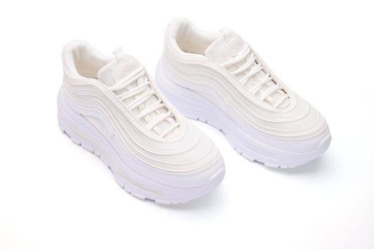 Nike Air Max 97 Style Unisex White Sneakers – Full White