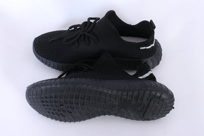 Black Knit Slip-On Sneakers
