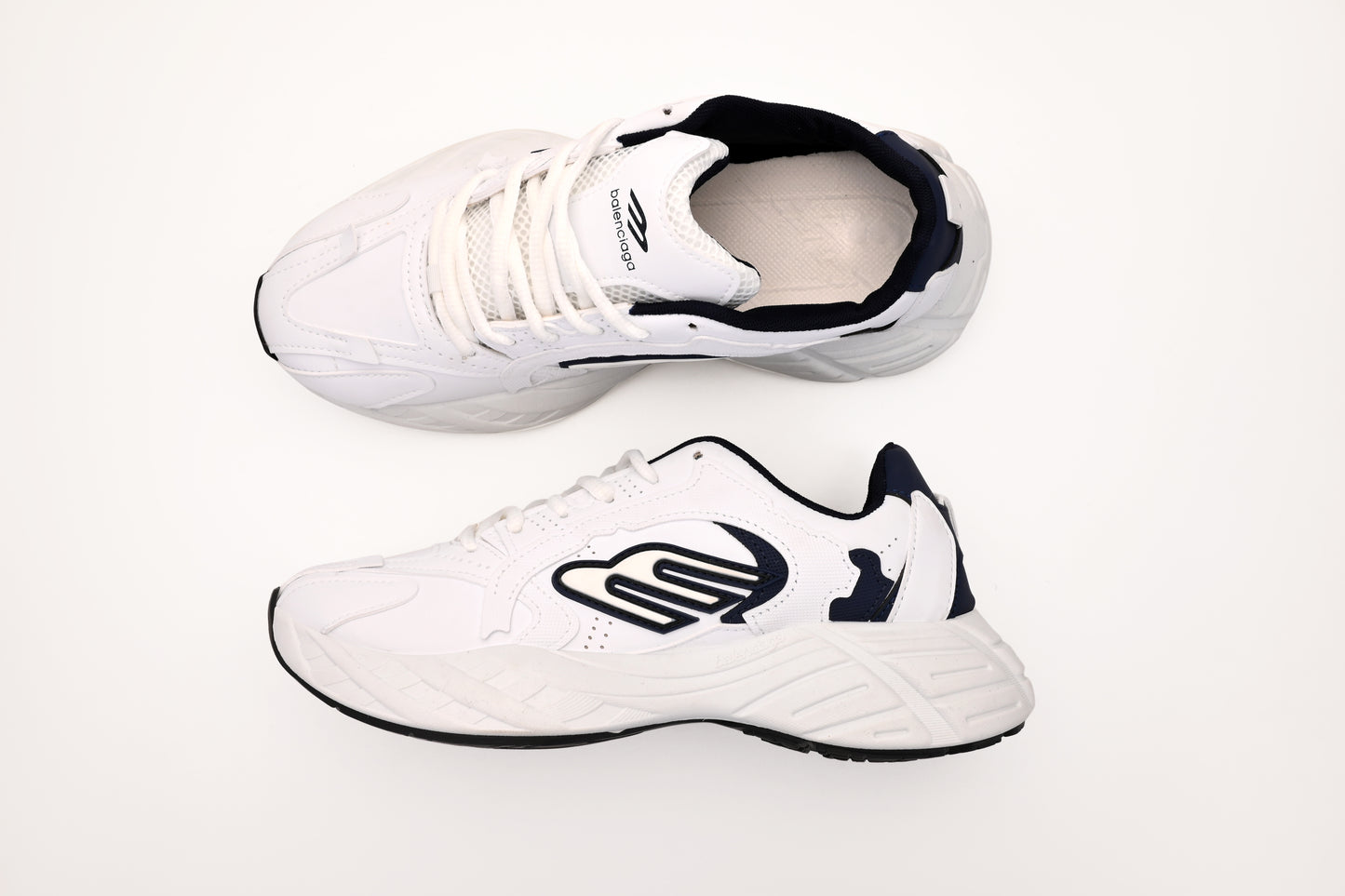 Balenciaga Style Chunky Sneakers – White/Navy