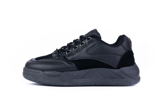 Chunky Sole Sneaker – All Black