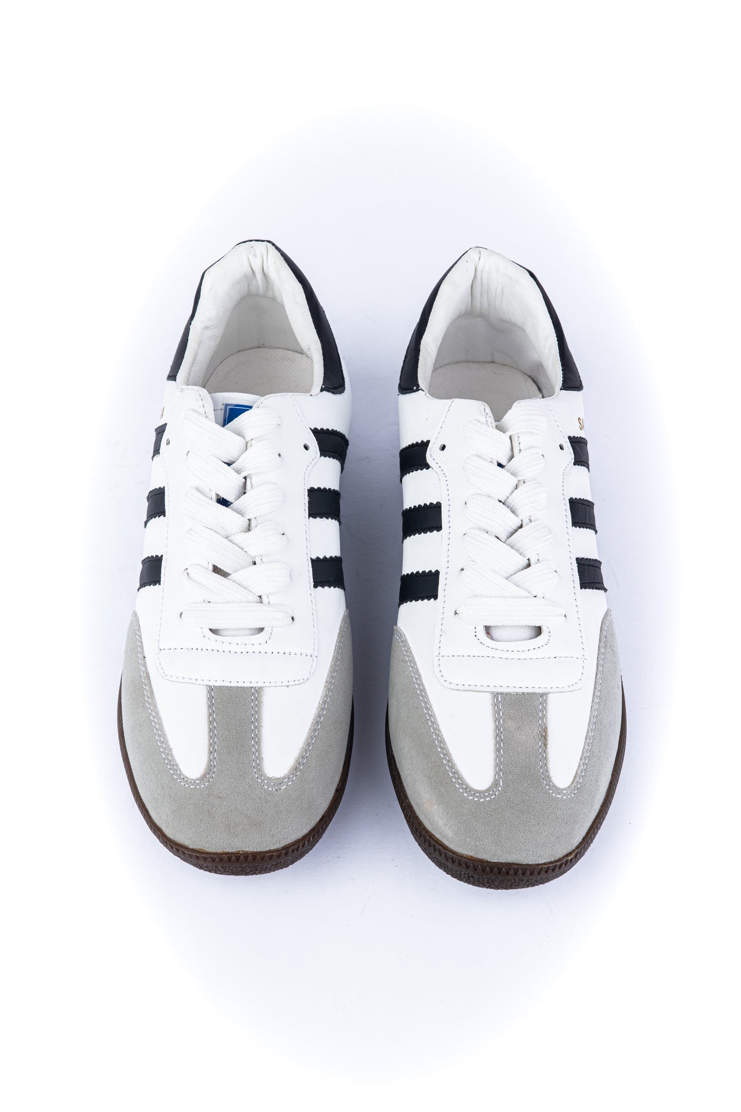 Adidas Samba – White, Black & Gum Sole