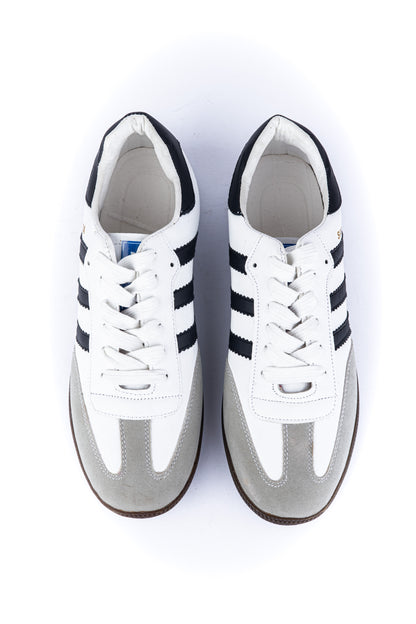 Adidas Samba – White, Black & Gum Sole