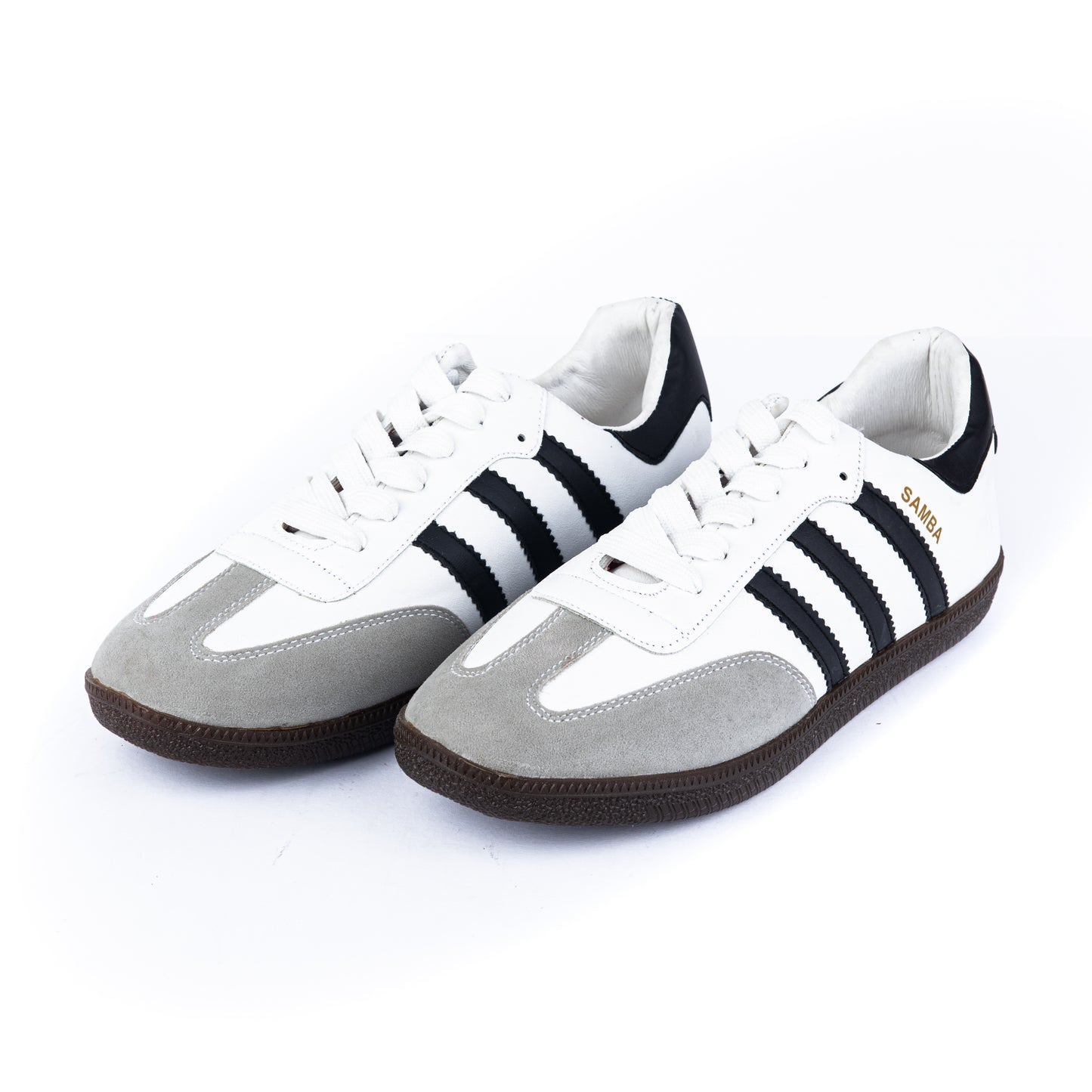 Adidas Samba – White, Black & Gum Sole