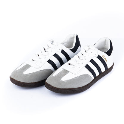 Adidas Samba – White, Black & Gum Sole